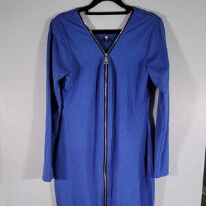 Elena periwinkle colour dress with zipper in the front. Stretchy. GUC